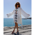 Samimi Samsara Luxe Kimono Wit met Zwarte Details