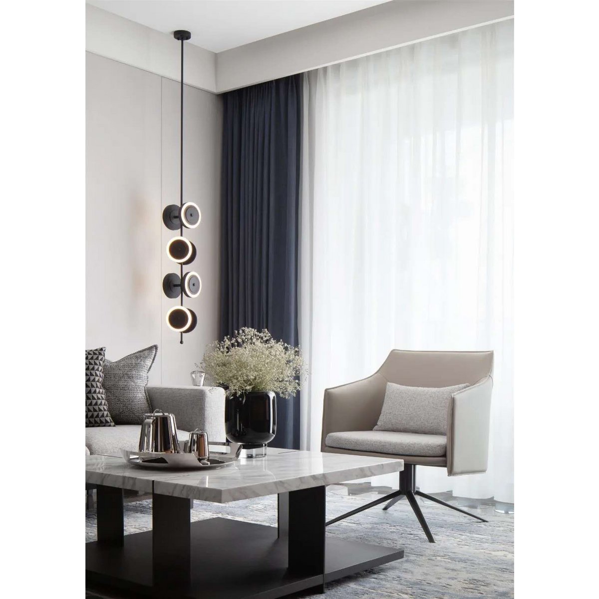 Luxe Designvaas ZADAR 25 – Ink Blue | Modern Klassiek in 9 mm Glas