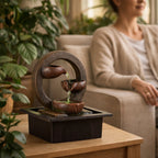 Binnenfontein - Terai - Zen Decor Idee - Kleurrijk ledlicht - Waterstroomcascade - Ontspannend sfeercadeau
