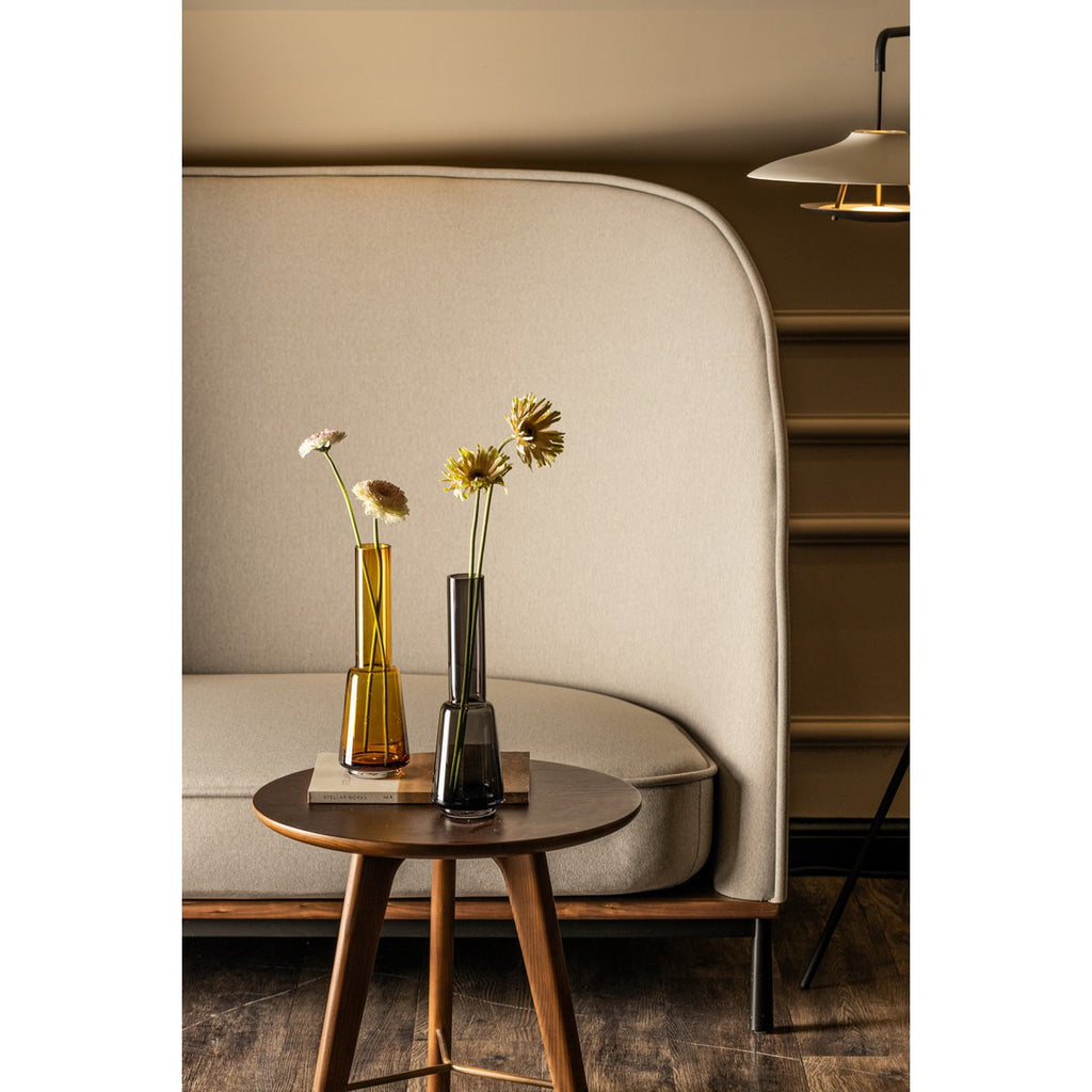 Luxe Designvaas TYLER 14 – Retro Elegantie in Grijs Glas