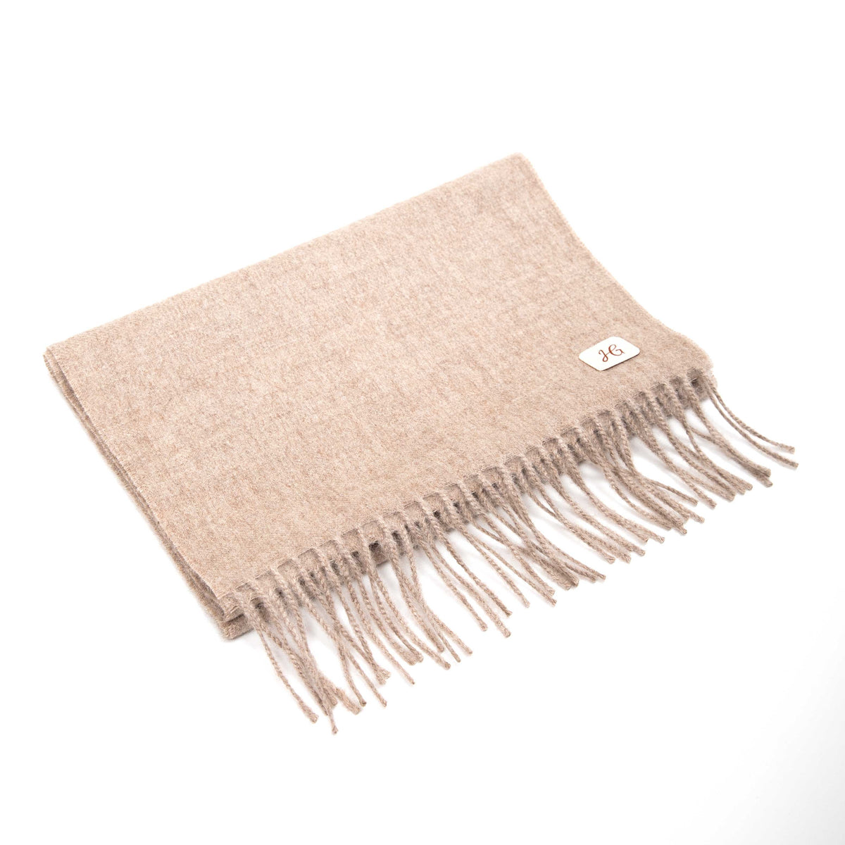 Luxe Sjaal van 100% Baby-Alpacawol – Zwart & Beige