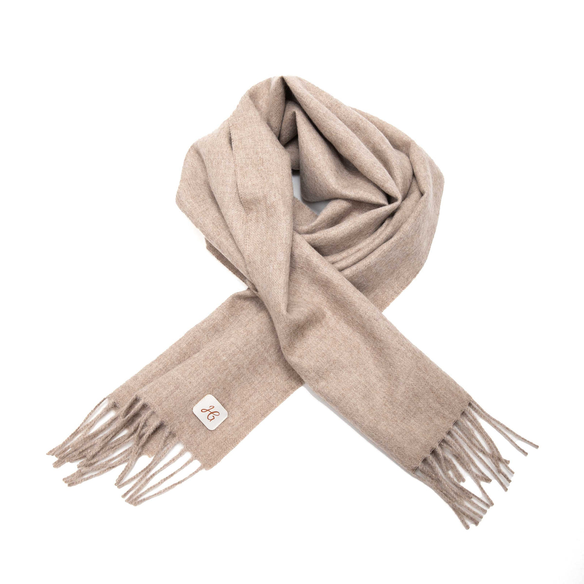 Luxe Sjaal van 100% Baby-Alpacawol – Zwart & Beige
