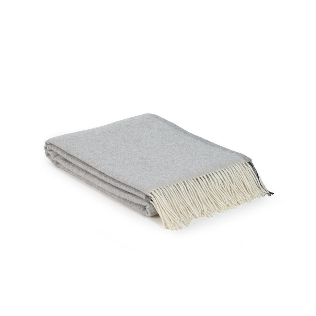 Merino & Kasjmier Plaid MILANO – Lichtgrijs