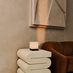 Zano Zwarte Draadloze Lamp met Batterij | Linnenmix, LED & 3 lichtmodi