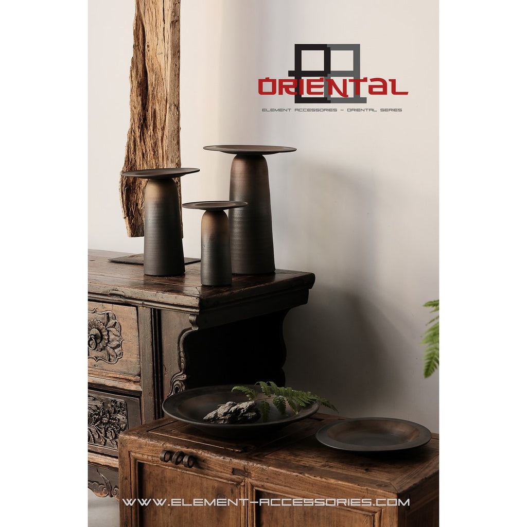 Designbord / Platte Schaal ULFUR 25 – Brons naar Zwart | Iconisch & Innovatief Keramisch Design