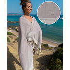Samimi Pharao Luxe Hamamdoek Antraciet/Zwart 180x100 cm