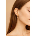 Noa Oorbellen met Roze Chalcedoon – Verguld Sterling Zilver