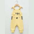 Biologische baby-overall met borduursel van zacht katoen