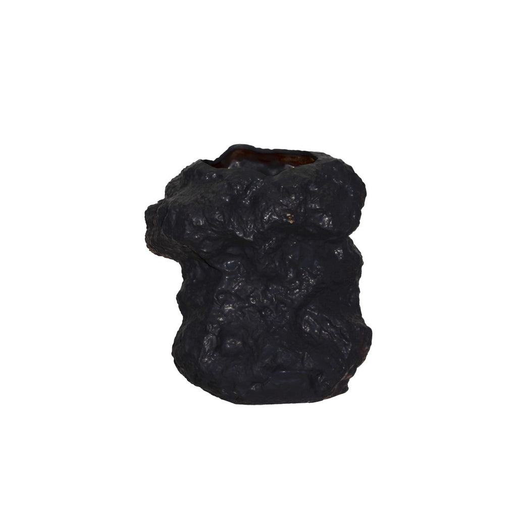 Keramische vaas m. look van rock, trendy natuurlijk design.CHU32ZW