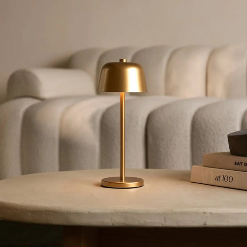 Anton Goud Oplaadbare Tafellamp – Luxe, draadloze verlichting