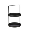 Etagère Zwart – 2-Laags Ø 25 x H 41 cm