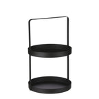 Etagère Zwart – 2-Laags Ø 25 x H 41 cm