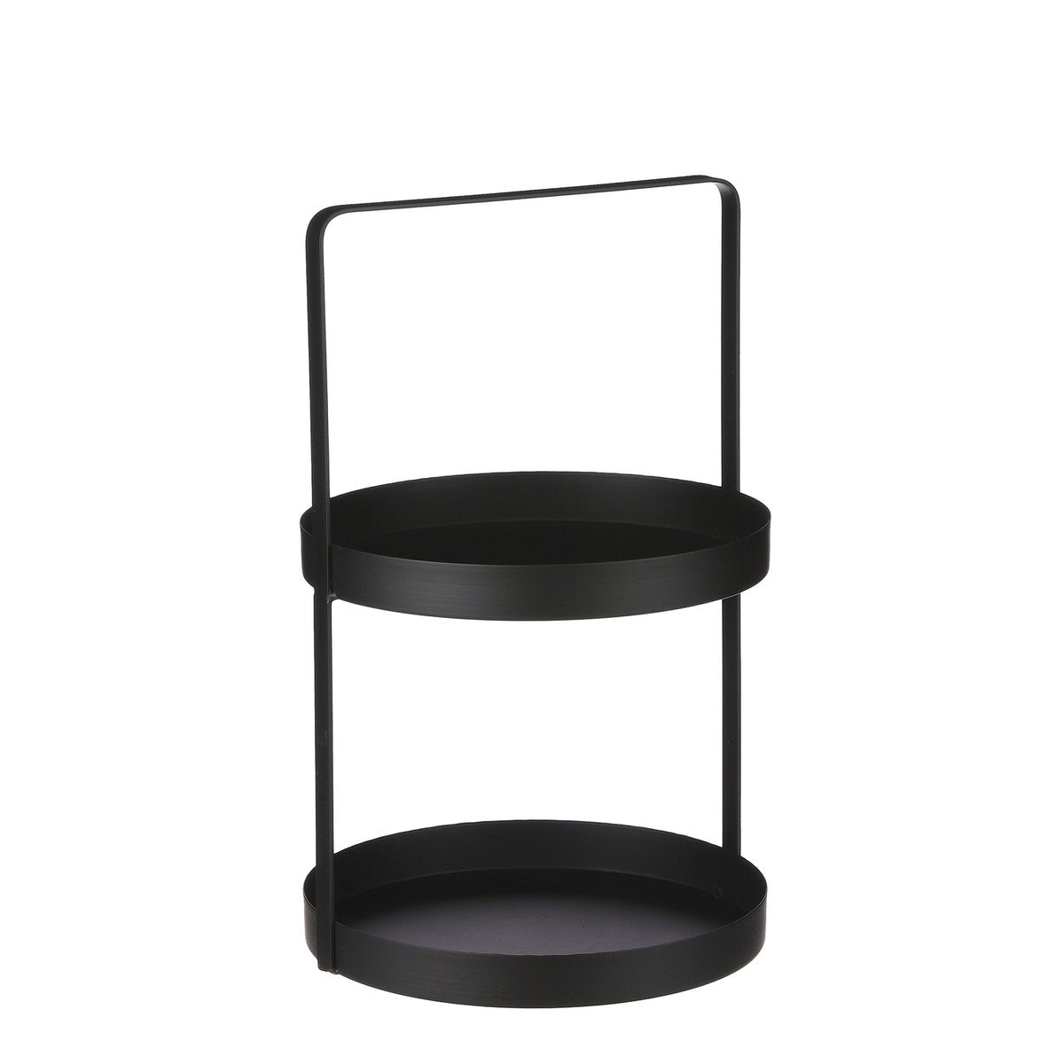 Etagère Zwart – 2-Laags Ø 25 x H 41 cm