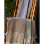 Samimi Pharao Luxe Hamamdoek Antraciet/Zwart 180x100 cm