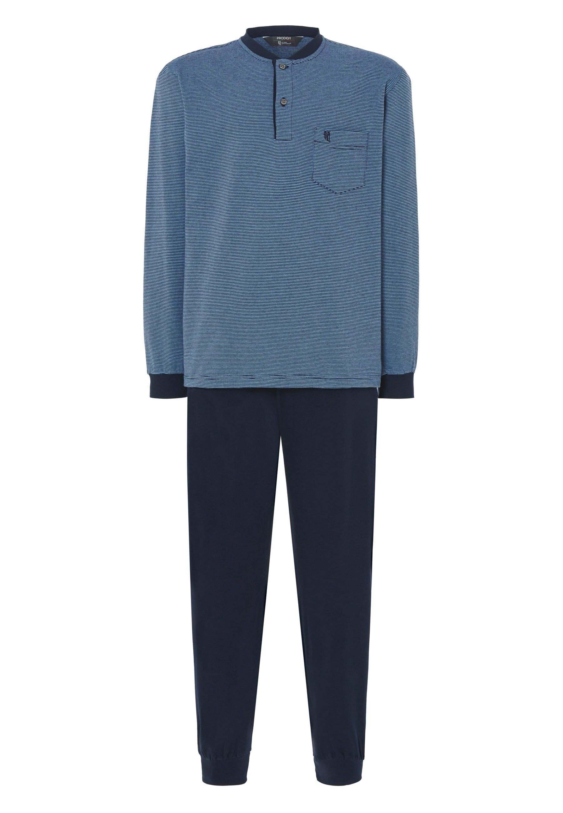 Premium gewatteerde winterpyjama voor heren – blauw