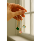CAT Ketting met Roze Chalcedoon 44 cm – Verguld Sterling Zilver
