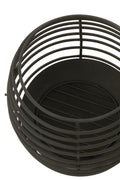 J-Line Vuurschaal Rond Rings – Zwart IJzer - Small (Ø40 cm)