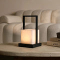 Nola Oplaadbare Tafellamp van Albast | Drie lichtmodi & draadloos design