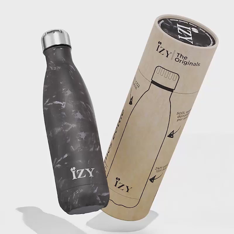 IZY Thermos Bottle – Marble Black – 500ML