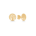 Tree of Life Oorknopjes – Verguld Sterling Zilver