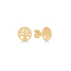 Tree of Life Oorknopjes – Verguld Sterling Zilver