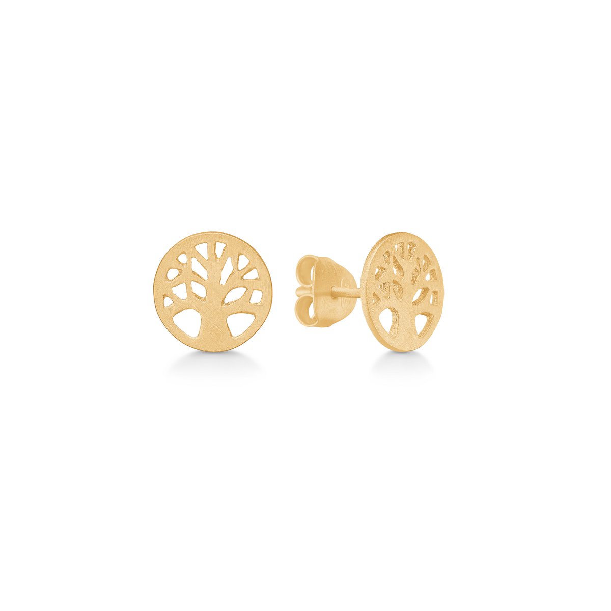Tree of Life Oorknopjes – Verguld Sterling Zilver