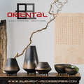 Designvaas OTARU 15 – Brons naar Zwart | Modern Erfgoed & Sculpturale Eleganties