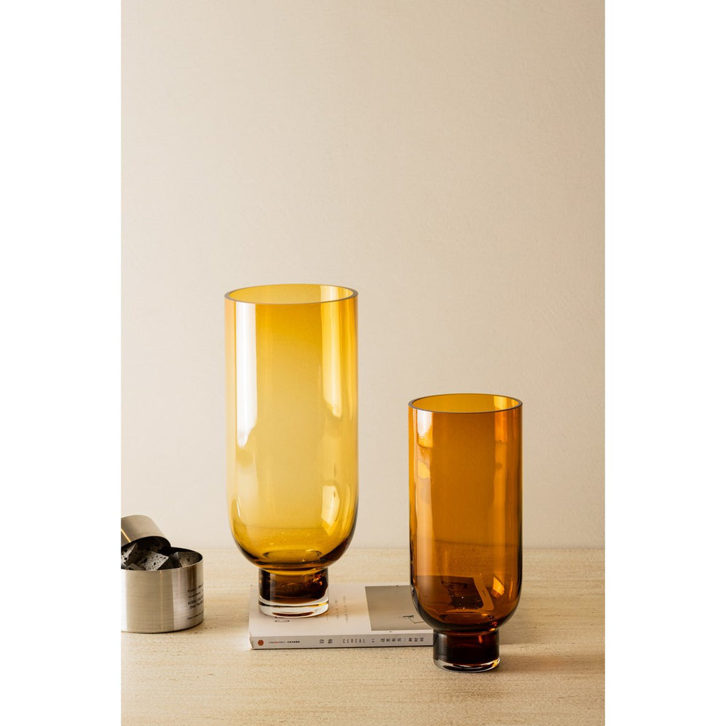 Luxe Designvaas OMAHA 36 – Amber | Tijdloze Cilindrische Elegantie