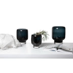 ZADAR 20 IB – Luxe Designvaas van 9 mm Glas in Ink Blue | Modern Klassiek Icoon