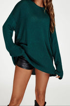 Elegante gebreide verlengde damestrui – Donkergroen