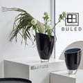 Luxe Designvaas BUL 30 – Ink Blue | Sculpturale Elegantie in Dik Glas