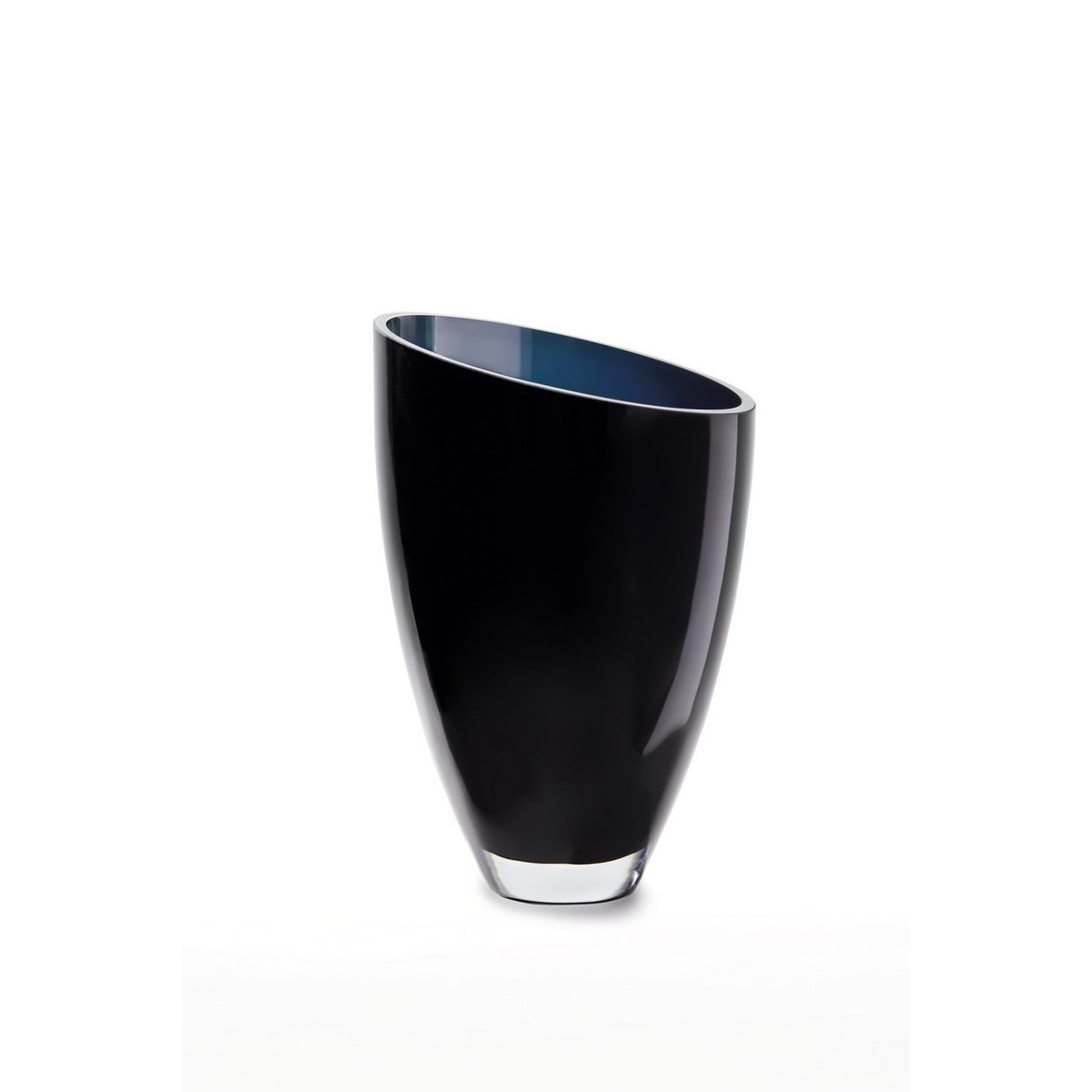 Luxe Designvaas BUL 30 – Ink Blue | Sculpturale Elegantie in Dik Glas