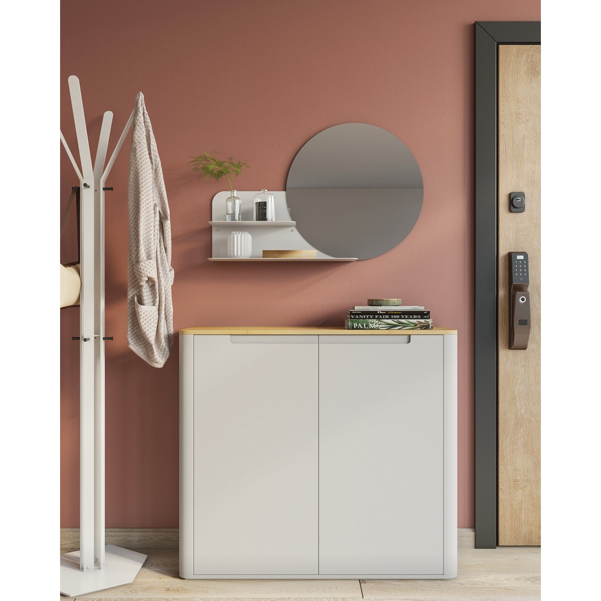 Gorillz Clever Wandspiegel – Wit