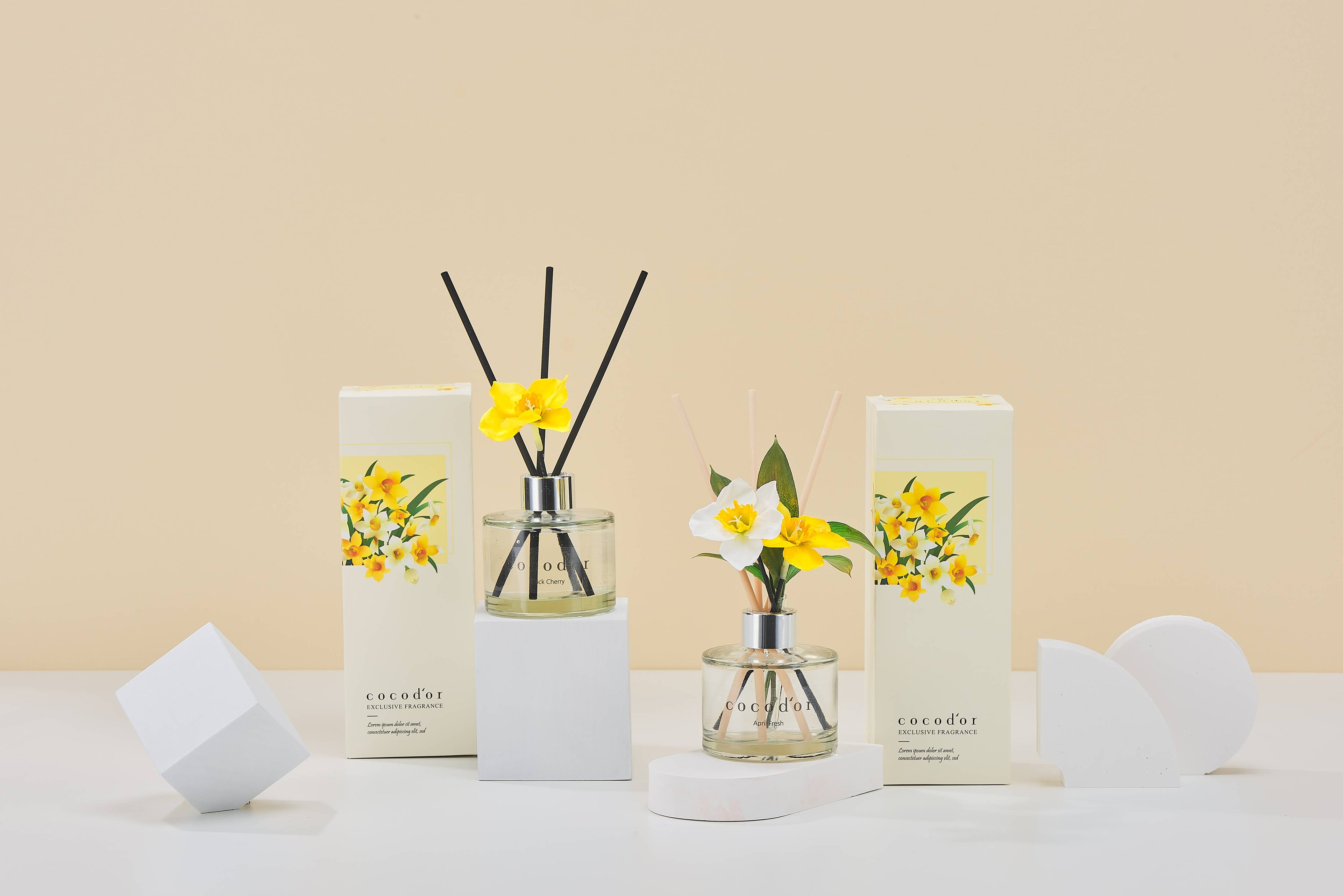 Diffuser met Bloemen – Narcis Vanille & Sandelhout (200 ml)