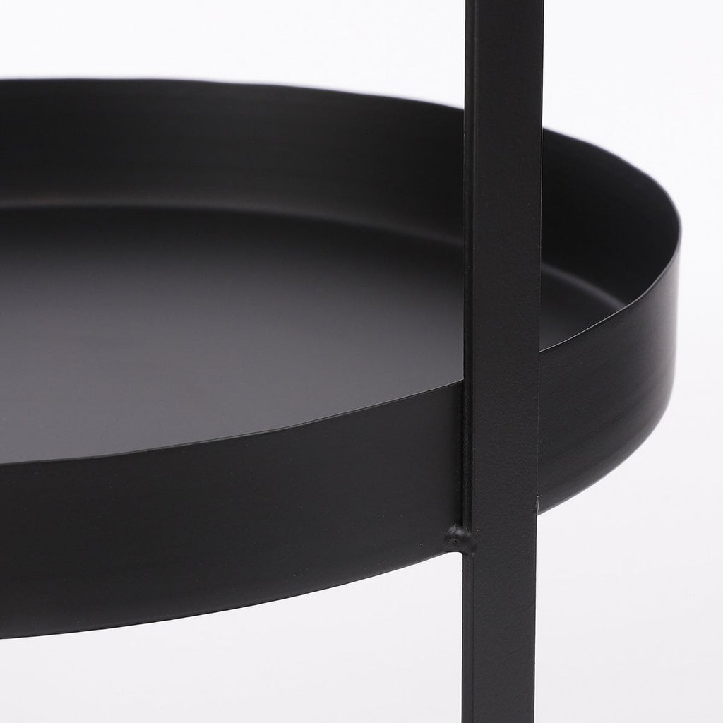 Etagère Zwart – 2-Laags Ø 25 x H 41 cm