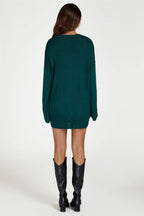 Elegante gebreide verlengde damestrui – Donkergroen