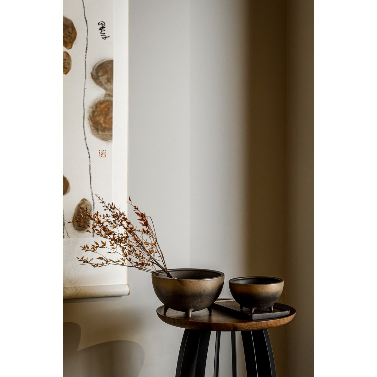 Design Schaal OTARU 20 – Brons naar Zwart | Modern Erfgoed & Sculpturale Rust