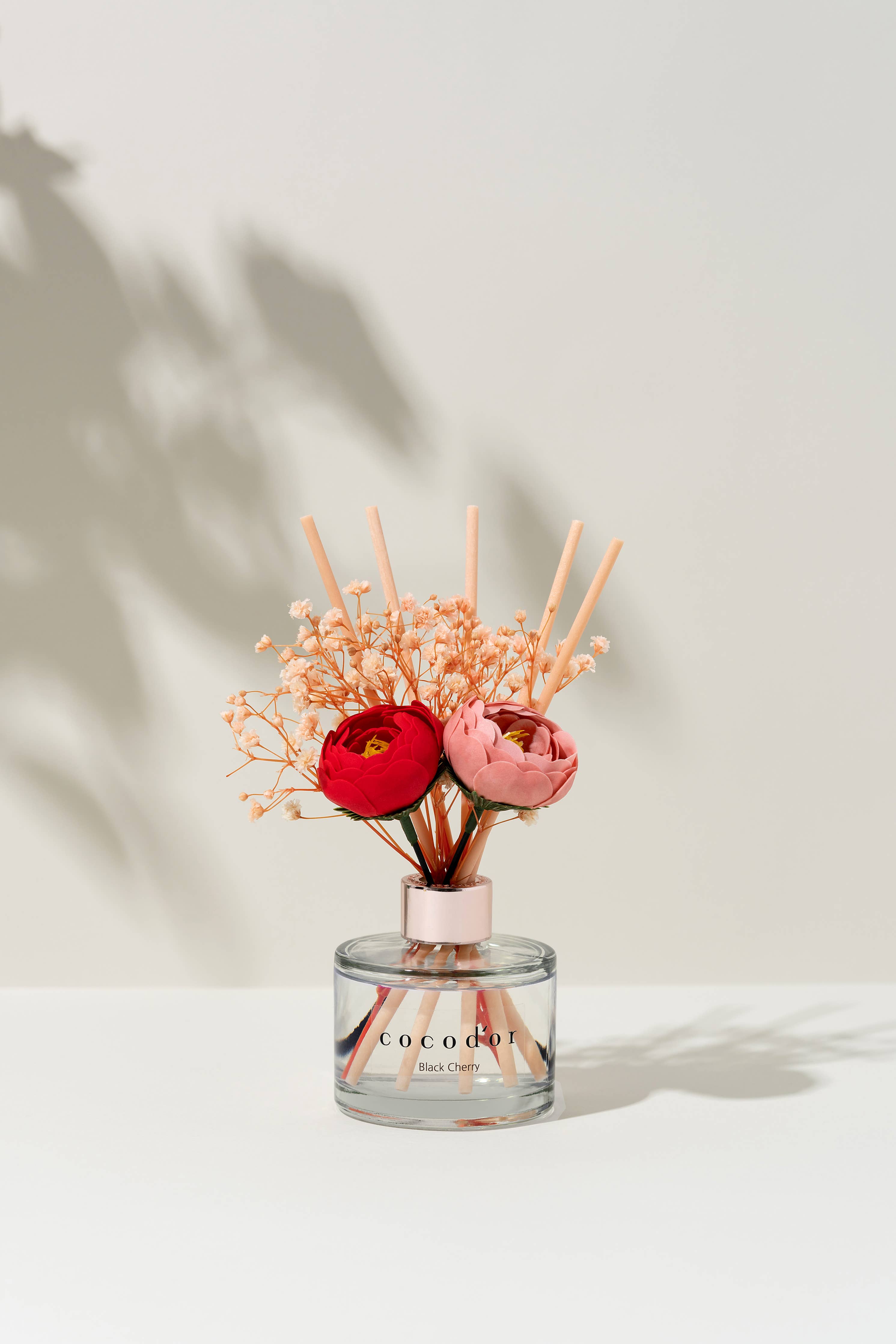Diffuser met Echte Bloemen – Lovely Pioenroos (200 ml)
