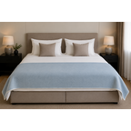 Wollen bedloper Blue Fog – 130 x 250 cm