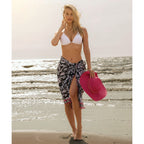 Pia Rossini Mykonos Luxe Strandsarong Zwart/Wit