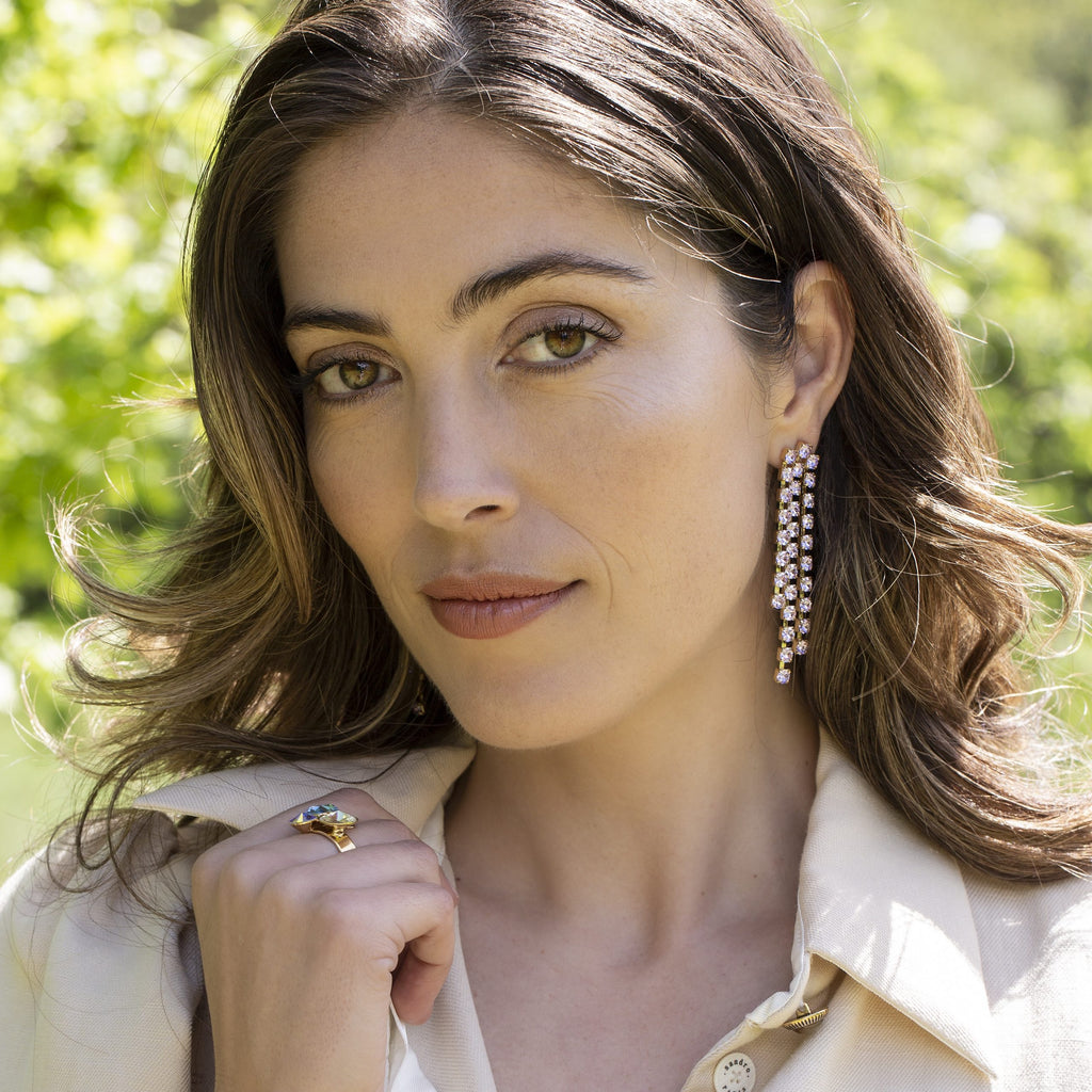 Alice Earrings Rosewater Opal – Otazu