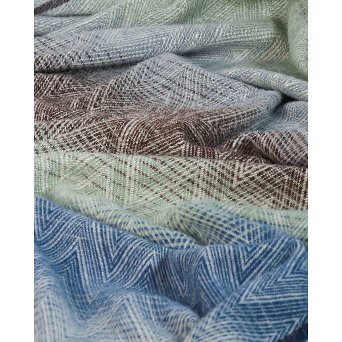 Luxe Wollen Deken MISSONI Acqua – Meerkleurig Blauw