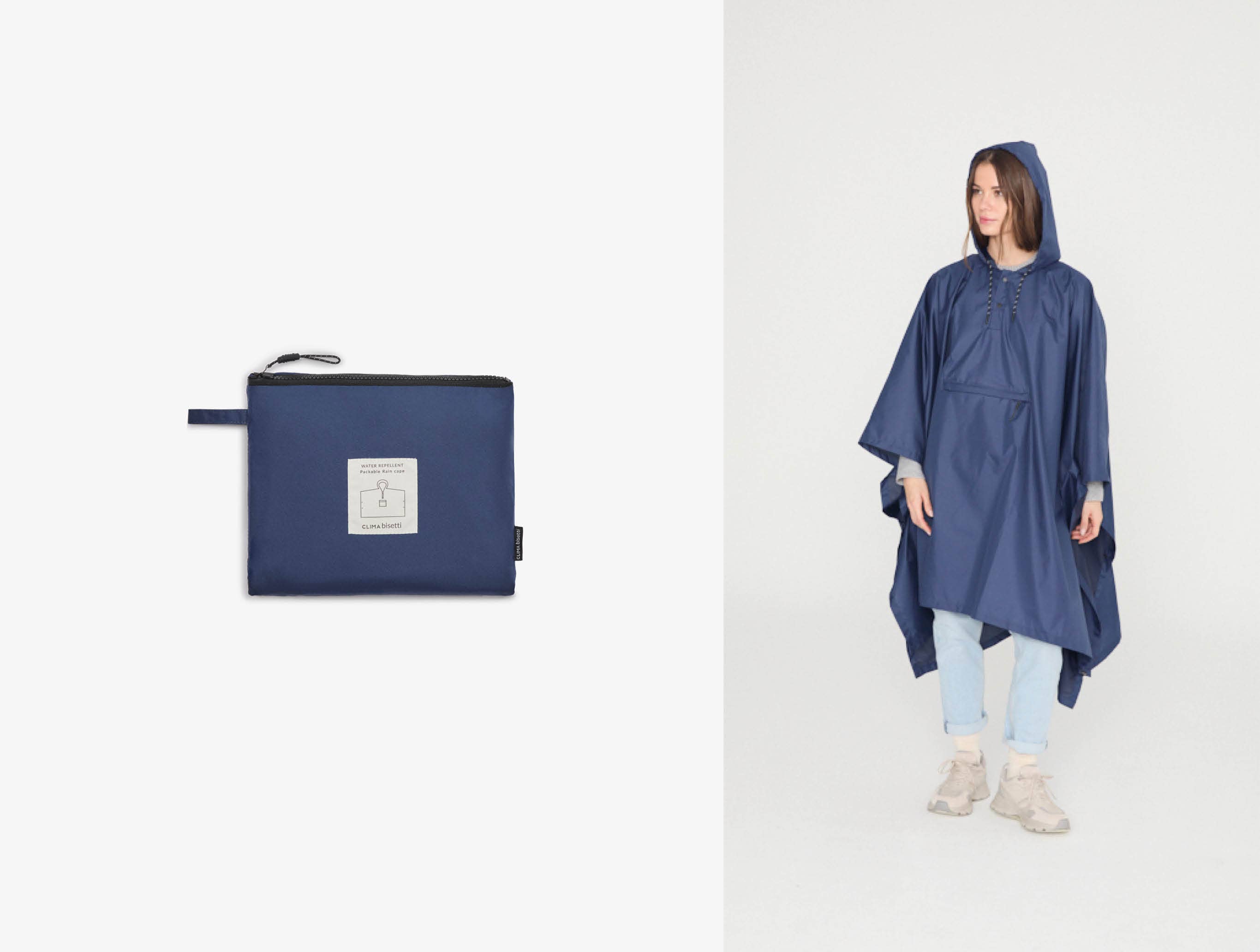 Bisetti Multifunctionele Zelfopvouwbare Waterdichte Poncho – Duurzaam, Praktisch en Stijlvol