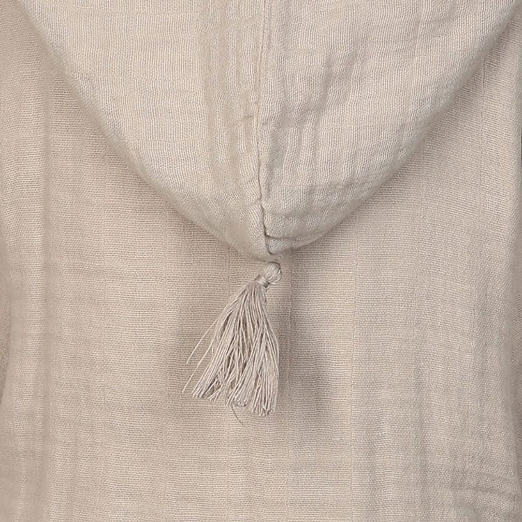 Biologische mousseline babybadjas – grijs (1–2 jaar)