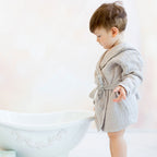 Biologische mousseline babybadjas – grijs (1–2 jaar)