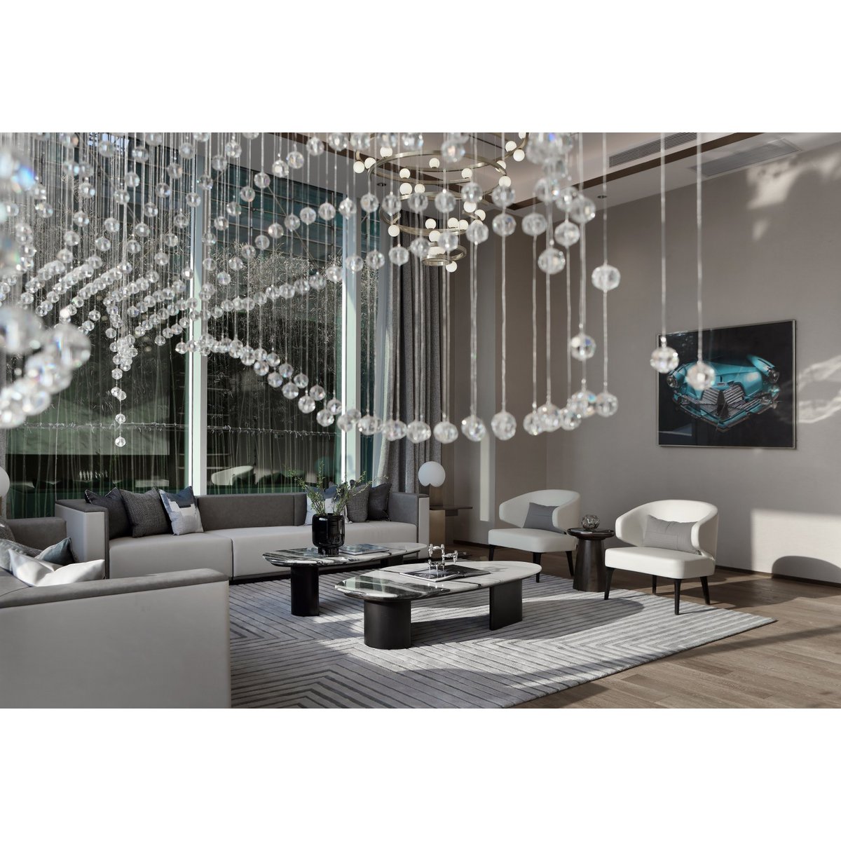 Luxe Designvaas ZADAR 25 – Ink Blue | Modern Klassiek in 9 mm Glas