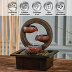 Binnenfontein - Terai - Zen Decor Idee - Kleurrijk ledlicht - Waterstroomcascade - Ontspannend sfeercadeau