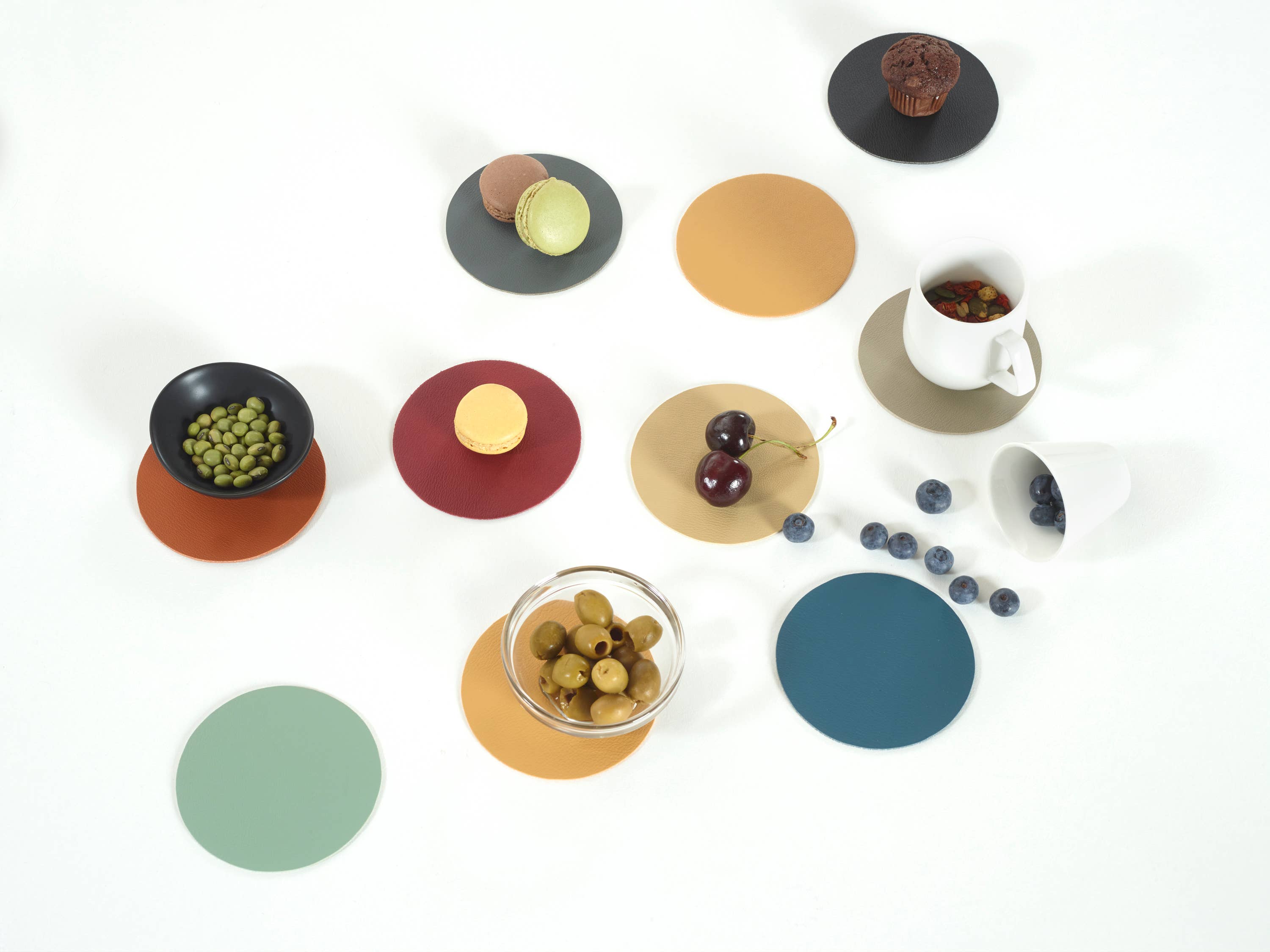 Glasonderzetters TOGO – Set van 4, Zwart