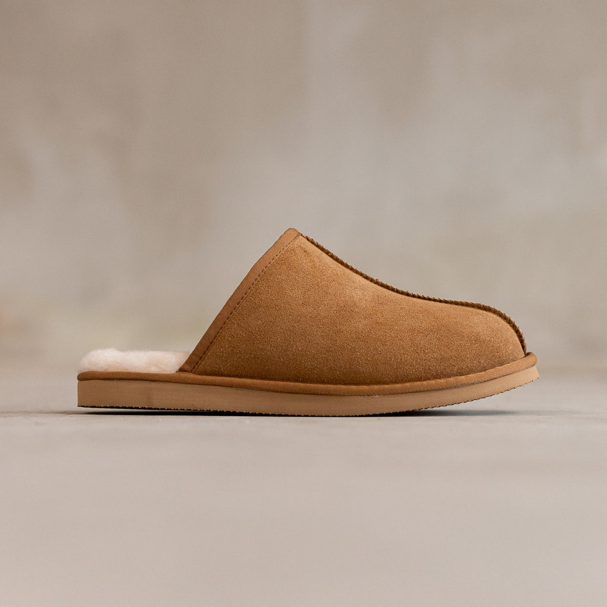 Pantoffels Jaki – Suède & Schapenwol | Camel | Maat 38-43