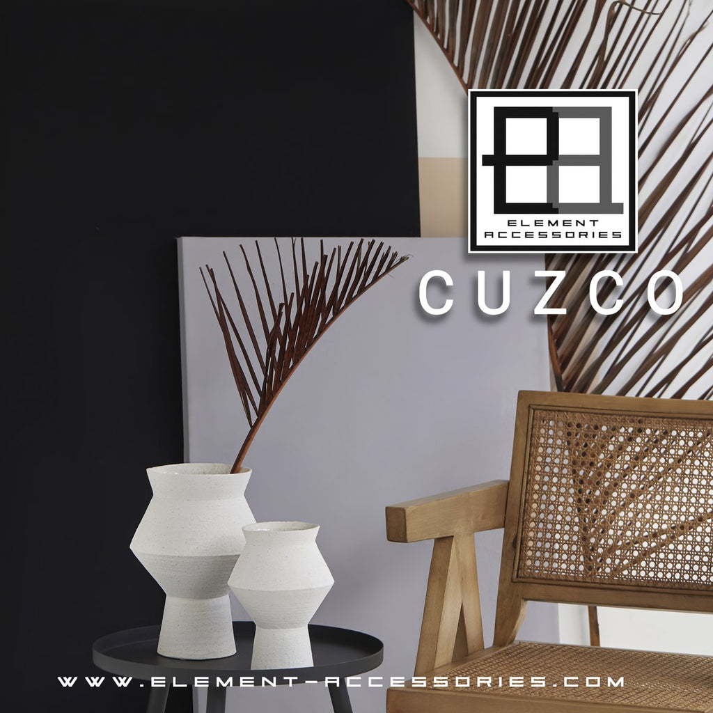 Designvaas CUZCO 20 – Wit met Spikkels | Sculpturaal & Tijdloos Keramiek